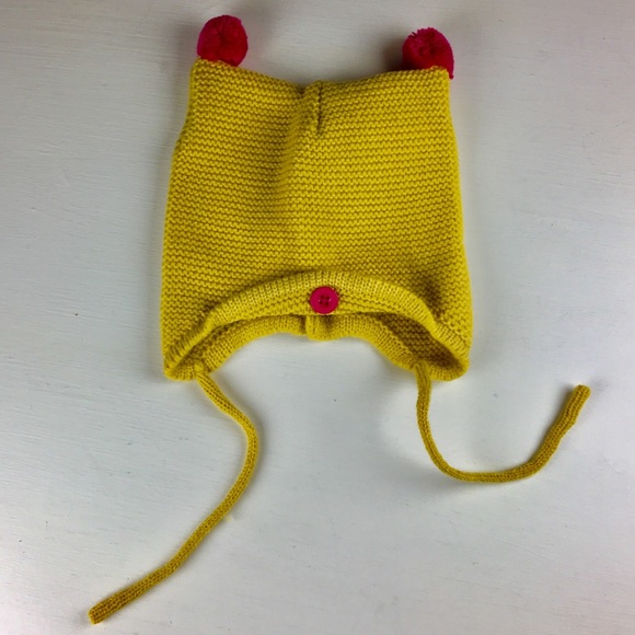 Winter Hat for Babies and Toddlers - yellow/pink - Picture 3 of 4